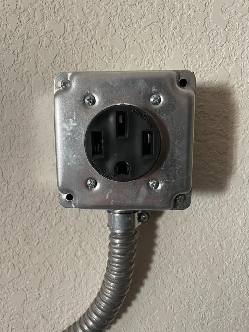 NEMA 14-50 outlet installed for Electrical Panel Upgrade in Neptune